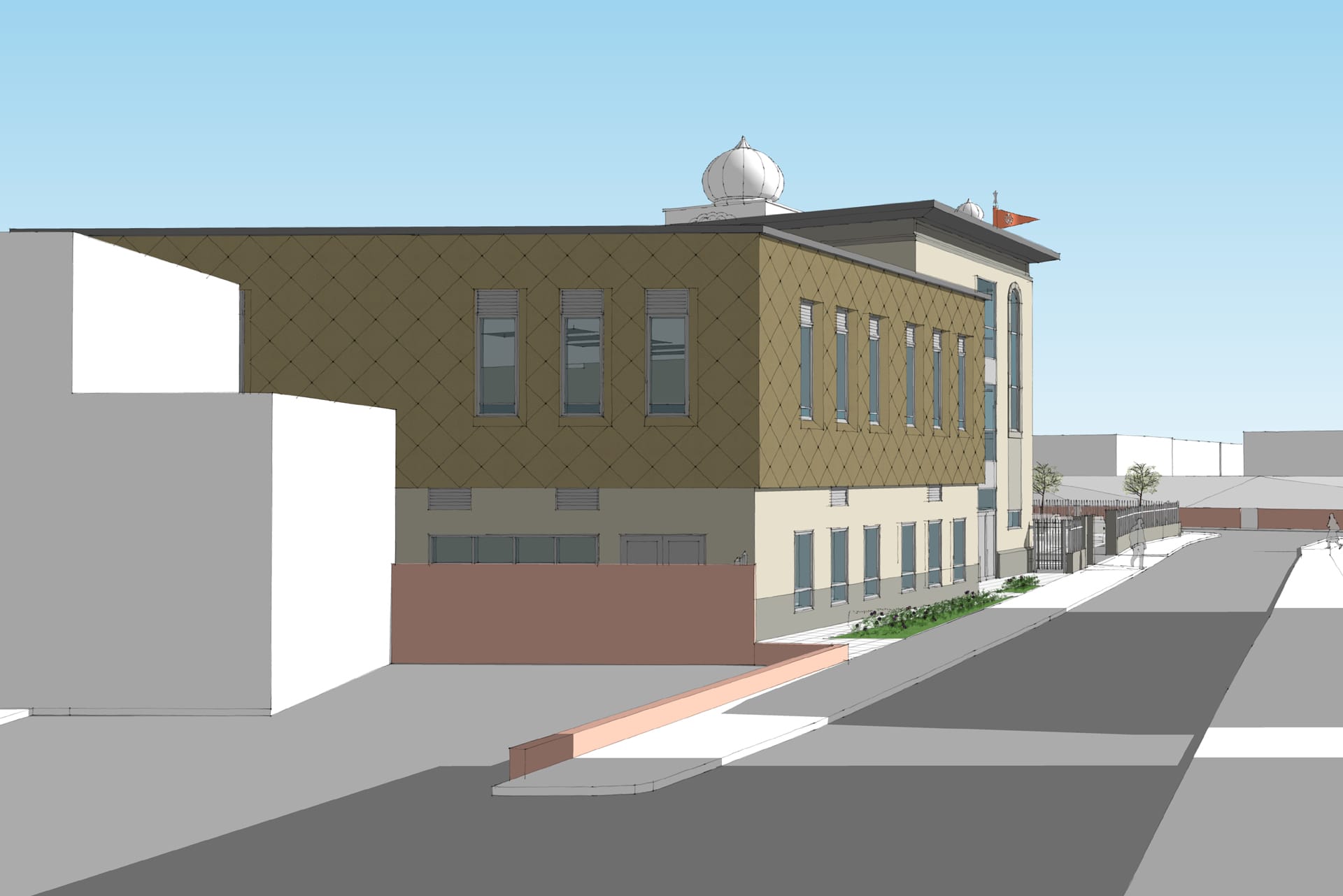Bedford Sikh Temple Ramgarhia Trespa Cladding