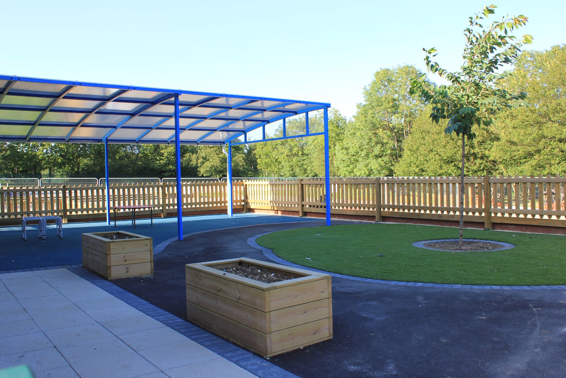 Langland School extension reception playarea