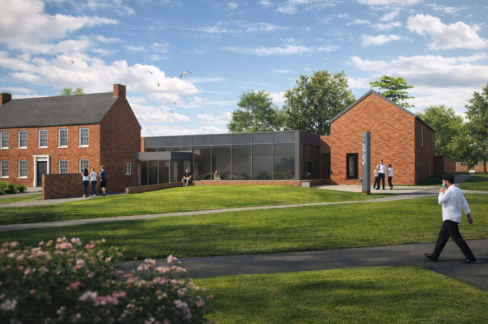 B&FSTC Sycamore Complex External Entrance 3D view