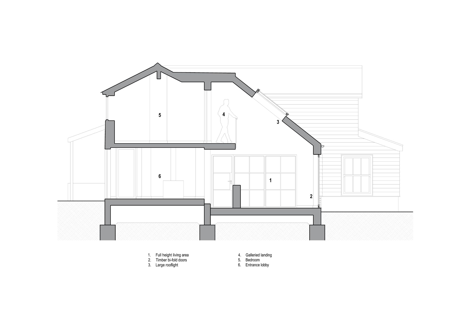 Wickham Cottage galleried landing section